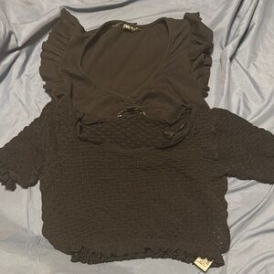 Bundle of Zara Black Tops size Large